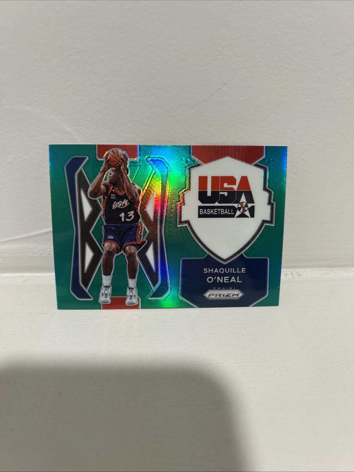 2021 Panini Prizm USA Basketball Shaquille O'Neal Green Prizm #10 Magic Lakers