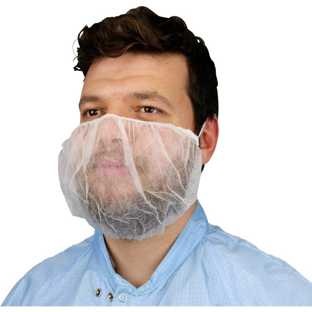 Réseau de barbe pour éviter la chute de poils Antistat 600-3032 Integrity blanc