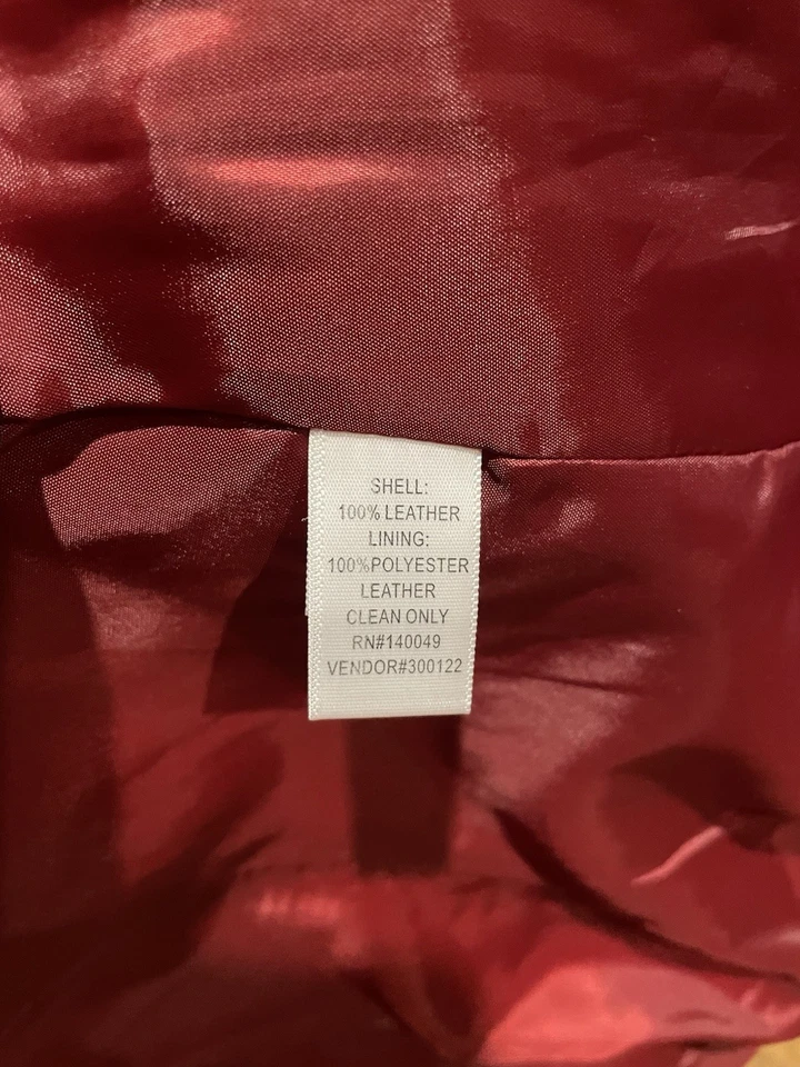 Blazers de cuero para mujer talla 10/medianos - denim rojo, verde, tostado, negro y azul Foto 3 de 4