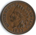 1891 Indian Head Cent   VF+      Very Nice Details