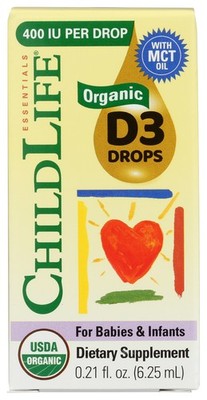 Organic Vitamin D3 Liquid Drops By Childlife For Infants