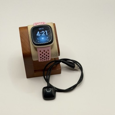 Fitbit Versa 3, Tested, Charger Included, Gold Casing, New Band