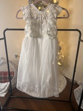 Bow Dream Size 8 Girls Flower Girl Dress Wedding Birthday Formal Party White