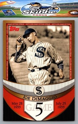 2007 Topps #JDSF2 Joe DiMaggio Joe DiMaggio: The Streak Before the Streak