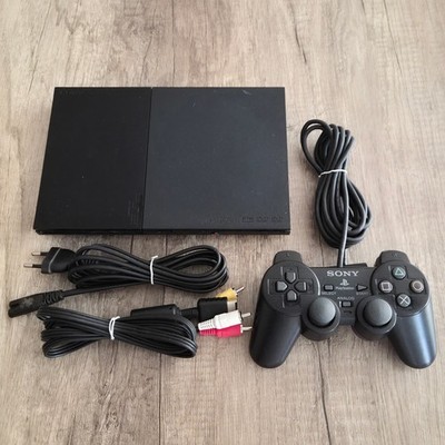 PS2 - Playstation   Slimline Charcoal Black Spielekonsole komplett | SCPH-90004 