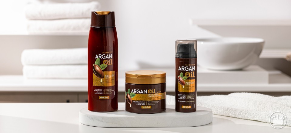 Mascarilla Deliplus Argan Oil. Nutrición y brillo para cabello seco X3 unidades