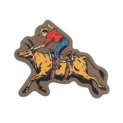 Vintage Bull Rider Vinyl Sticker Rodeo Cowboy Decal Retro Western Old West Art