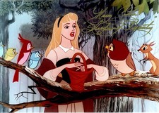 MARY COSTA AUTOGRAPHED 5x7 COLOR PHOTO+COA      AWESOME POSE     SLEEPING BEAUTY