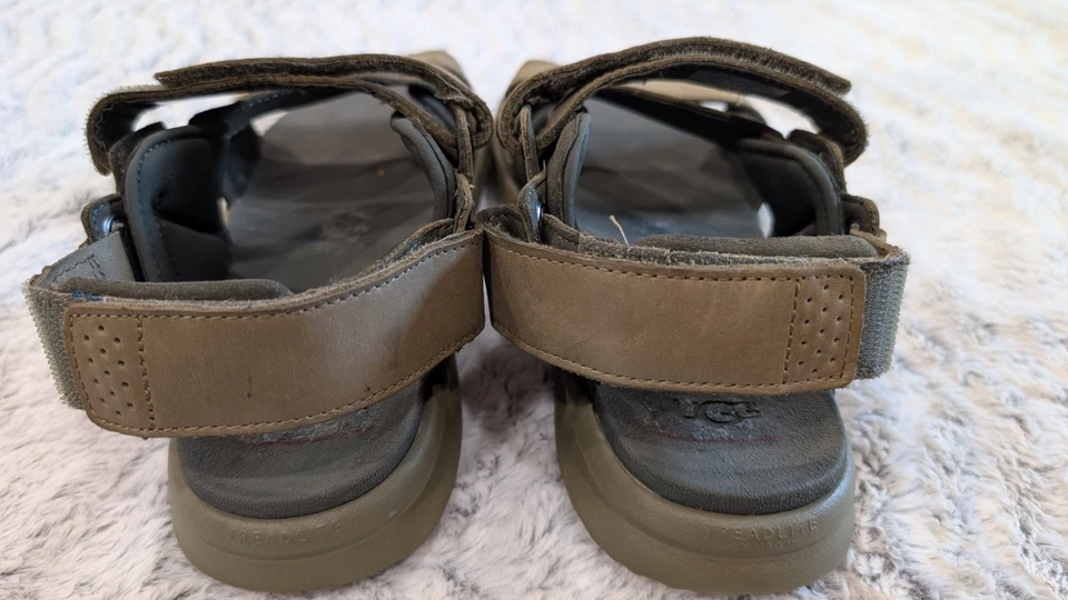 Sandálias esportivas masculinas UGG UNION STRAP -COURO OLIVA QUEIMADO -EUA 9 -NOVAS - Imagem 3 de 4