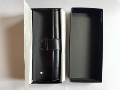 Mont Blanc Meisterstück Traveller Fountain Pen with Leather Travel Case Neu