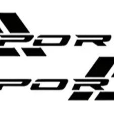 2PCS Sport Letter Logo Decal, Reflective Vinyl Decal Sticker for Car Side, Black