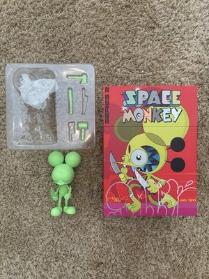 Signed Dalek Space Monkey GID Green Collectible Figure All Accessories Included