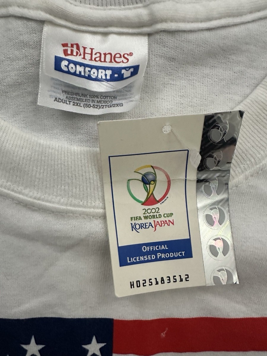 Vintage 2002 FIFA WORLD CUP Korea Japan USA TEAM Soccer 2XL T