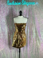 Dolce & Gabbana Gold Sequined Minidress Sz US6/IT40 AUTHENTIC NWT