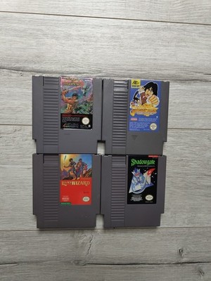 4 Nintendo Spiele NES Wizards& Warriors,Jackie Chan, Shadowgate, Legacy Of...