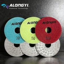 3" 3PCS Diamond Polishing Pad Vacuum Brazed Grinding Disc Dry Wet