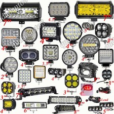 12-24v Led Work Light Bar Flood Spot Lights Driving Lamp Offroad Car Truck Suv