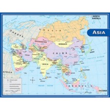 Asia Map Chart 17x22 TCR7652