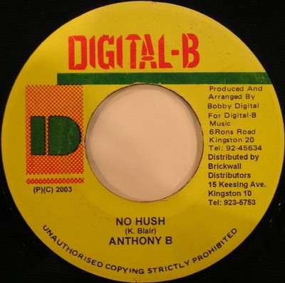 Anthony B - No Hush (7'')