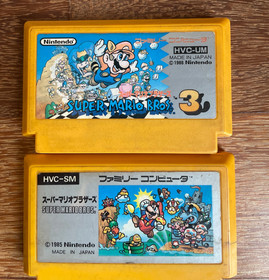Super Mario Bros 1 & 3 Famicom Nintendo Game Cartridges