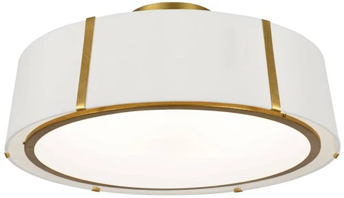 Crystorama Fulton 24" Wide Antique Gold Drum Ceiling Light - Picture 2 of 6