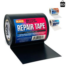 Repair Tape, Fabric, Boat Covers, Tent Repair, 30Ft, Black, Heavy Duty