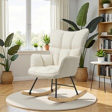 Schaukelstuhl Relaxstuhl Lehnstühle Gepolsterter Schwingsessel Stühle Ruhesessel