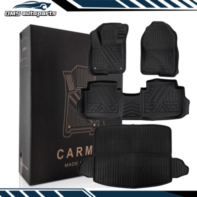 For 2017-2022 Honda CR-V CRV All Weather Floor Mats TPE Full Set + Cargo Liners