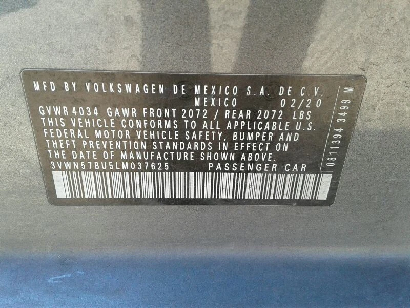 Manual Transmission Gasoline Engine FWD 1.4L 6 Speed Fits 19 GOLF 108940 - Image 4 of 4