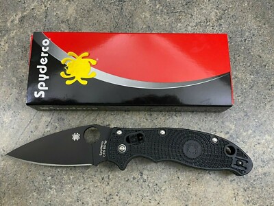 Spyderco Manix 2 Lightweight Knife Plain Edge C101PBBK2 Black Blade CTS BD1N