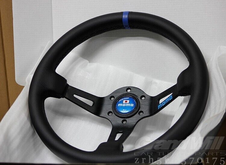 MOMO fullspead 340mm 14' Leather Deep Cone Sport Steering Wheel