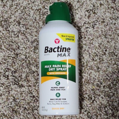 Bactine Max Dry Spray Anesthetic Quick-Dry; Numbs Pain & Itch 4oz 