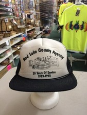 trucker hat baseball cap red lake county agency Red lake falls MN old school