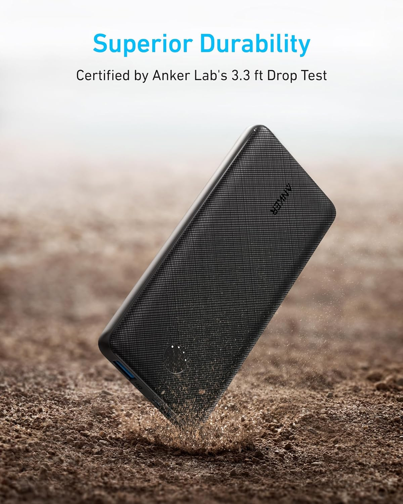 Compact 10K PowerCore Bank – 10,000mAh Travel-Ready Battery Pack