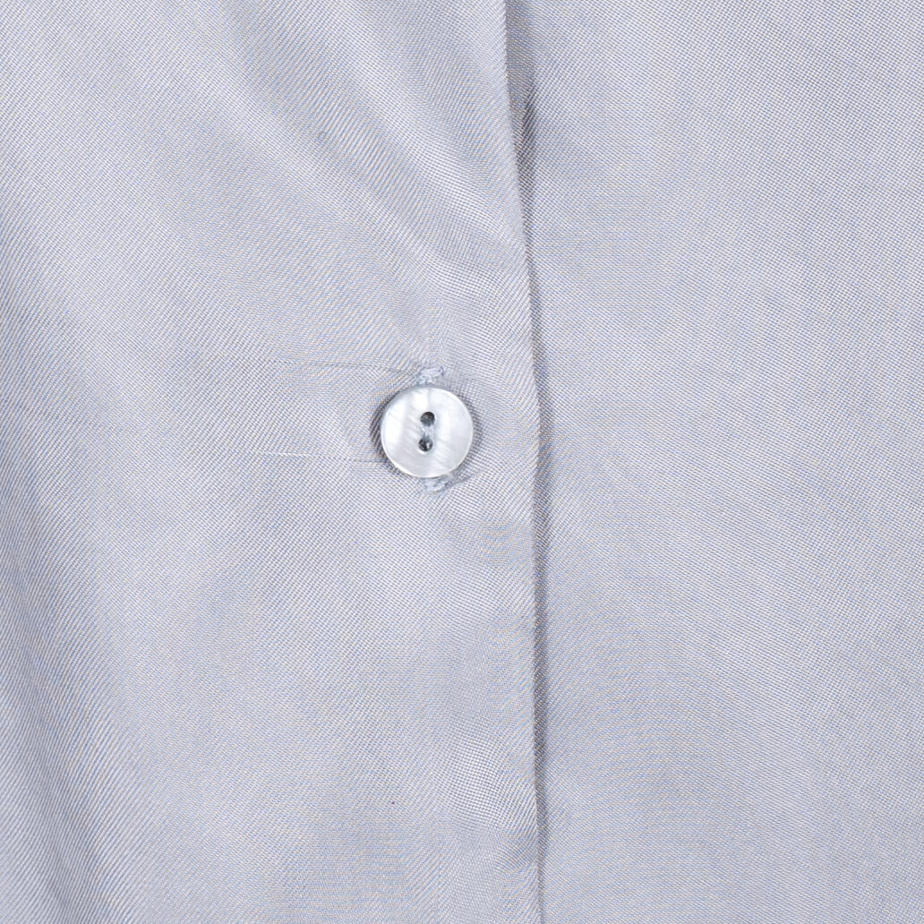 Soft Surroundings Gray Standup Collared Button Up… - image 4
