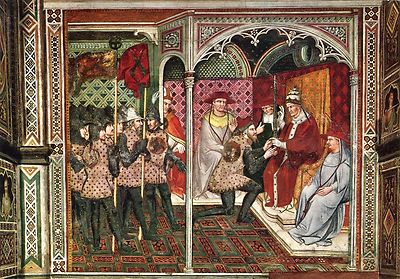 Old Art Postcard - Siena - Il Papa Alessandro III consegna la spada al Doge..