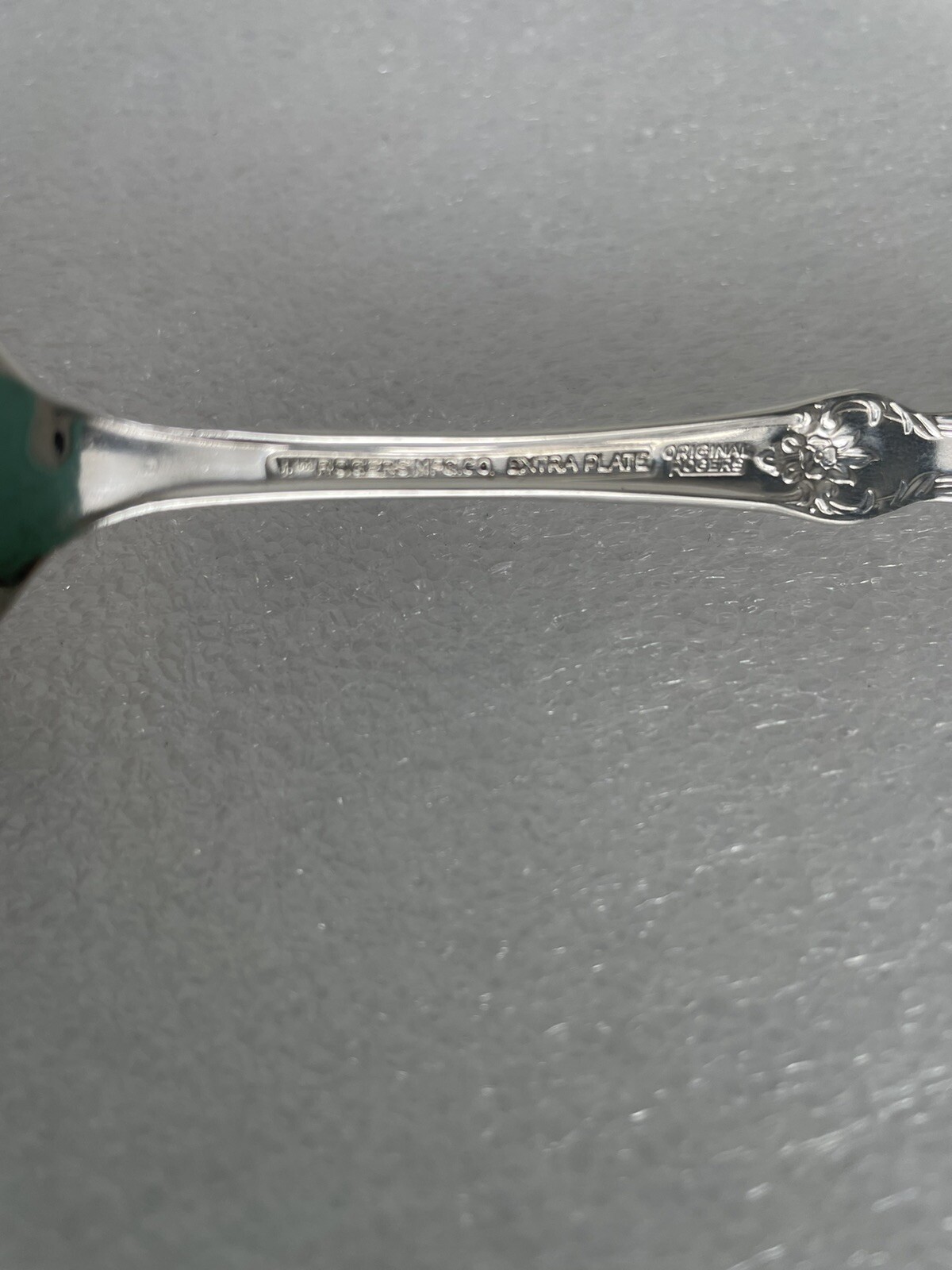 Original William Rogers Extra Plate Silver Condiment Sauce Spoon Rose Vintage