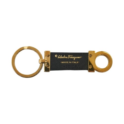 Salvatore Ferragamo Unisex Gancini Keyring in Gold eBay