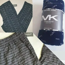 MICHAEL KORS men`s fleece Pajama pants allover Monogram Logo S M L XL Red Black