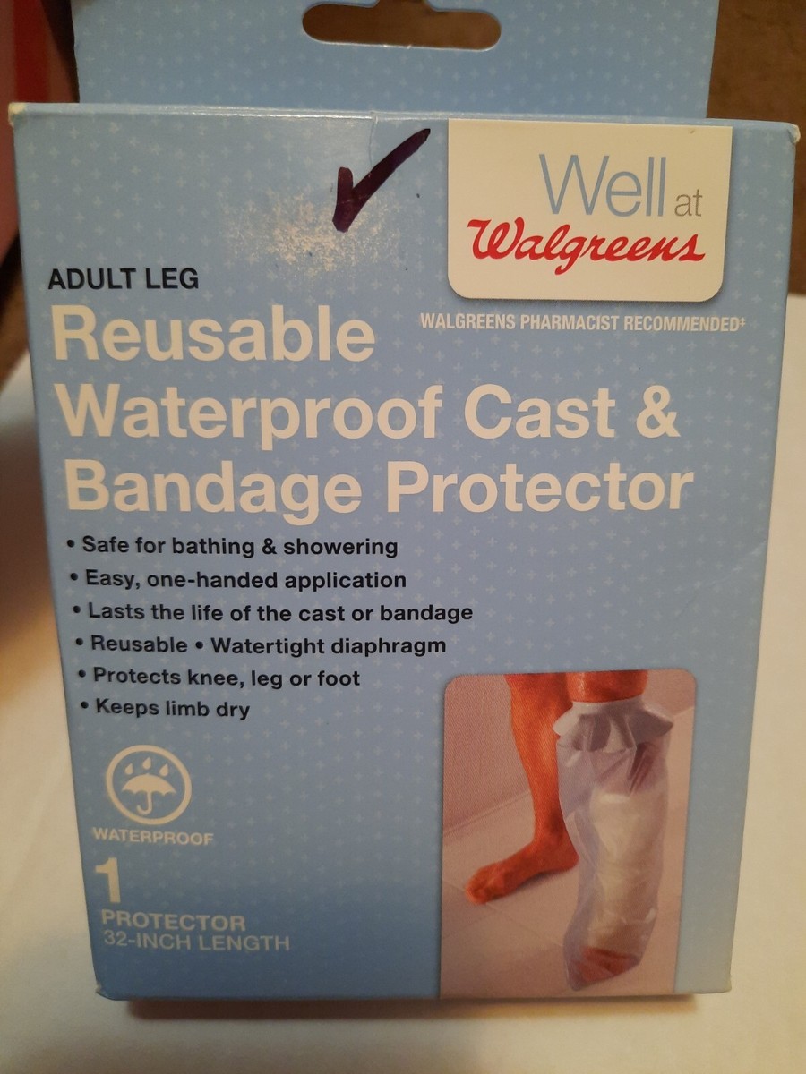 Walgreens Adult Reusable Cast Wound Protector Water Resistant Ct 32 Inch