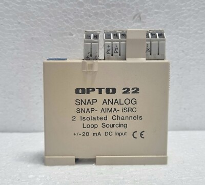 OPTO 22 SNAP Analog Snap- AIMA- iSRC 2 Isolated Channels Loop Sourcing +/-20mA