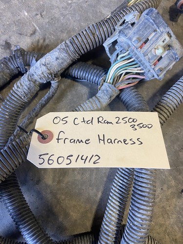 2005 DODGE RAM 2500 3500 CUMMINS FRAME CHASSIS WIRING HARNESS 56051412 ENDCUTOFF - Picture 2 of 7