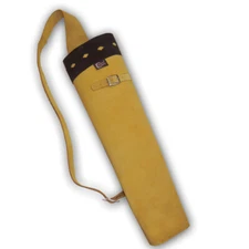 LONGBOW/HORSE BOW/RECURVE/COMPOUND BOW LEATHER SHOULDER BACK ARROW QUIVER BAG