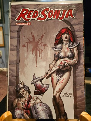 Red Sonja #18 Michael Linsner Variant NM Dynamite 2025 Gronbekk Geovani