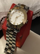 Marc By Marc Jacobs Amy 2-Tone Bracelet Watch Crystal Accents  MBM3139 Quartz