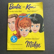 Vintage Barbie, Ken and Midge Book 1962 Excellent Condition