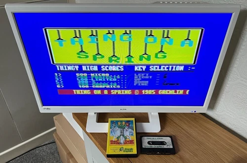 Gremlin Thing on a Spring Commodore 64 Cassette Working -👽👾Retro Gift Idea👾👽