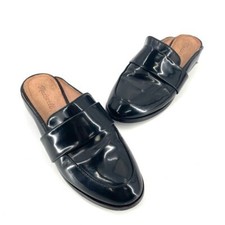 Madewell Dana Black Patent Leather Almond Toe Slip-On Loafers Flats Womens 8