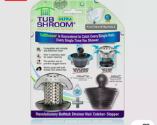 New Tub Shroom Ultra Platinum Bundle Fits Standard 1.5-1,75" Bathtub Drain