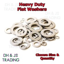 Metric & Imperial Flat Washers Heavy Duty Zinc Washer M5-M20 3/16"-1" ID BZP